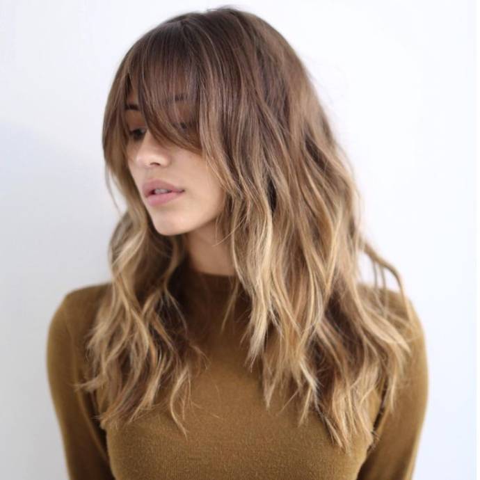 Brown to blonde ombre