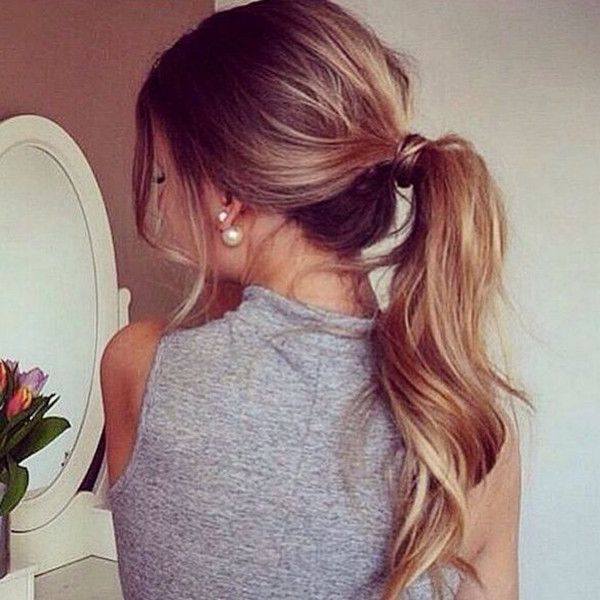 Casual messy ponytail