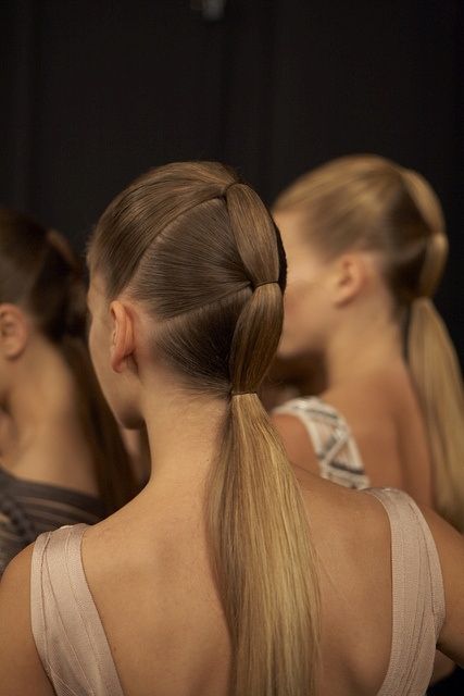 Cinched ponytail