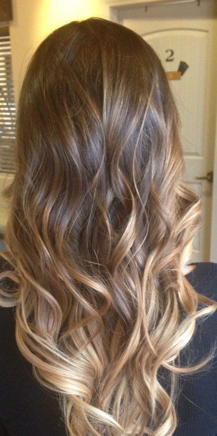Long Ombre hairstyle with waves