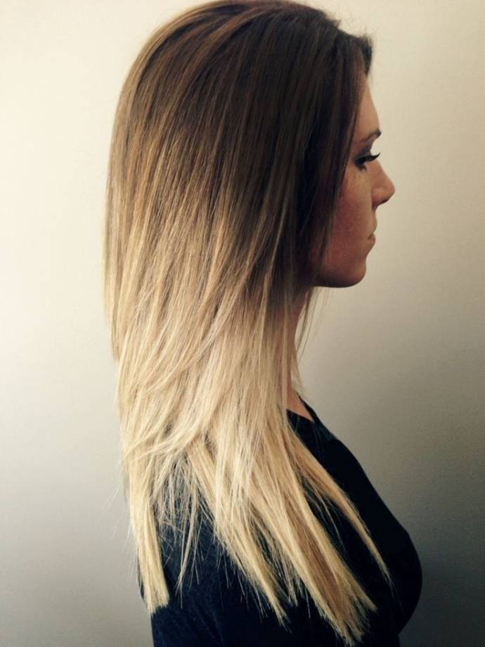 Medium length Ombre hairstyle