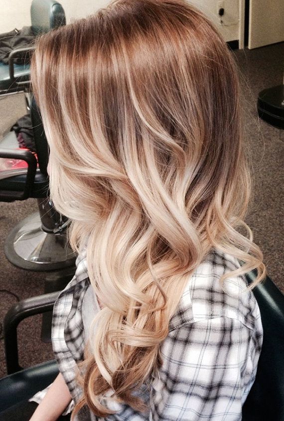 Ombre curls with locks