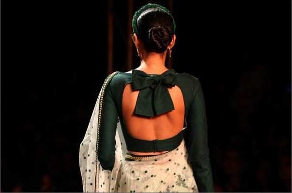 Sabyasachi blouse with a bow at the back