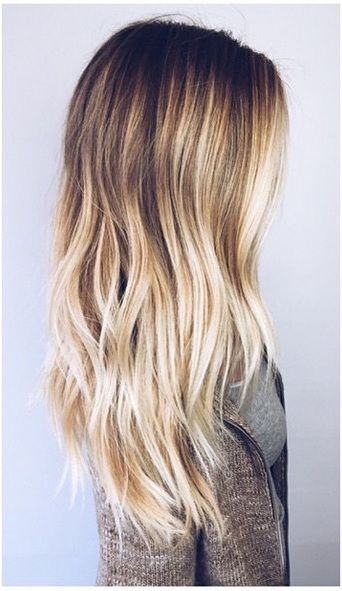 Slight wave ombre hairstyle