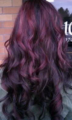Summer hairstyle with plum