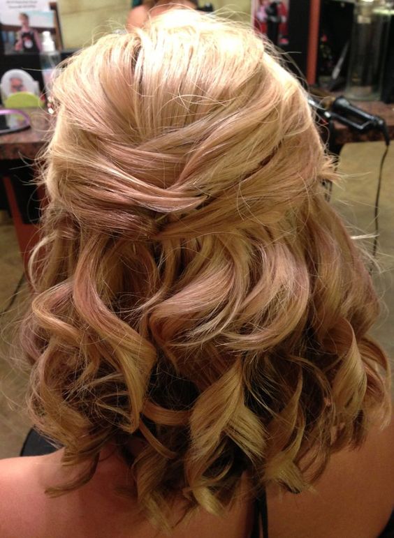 Classy updo with curls