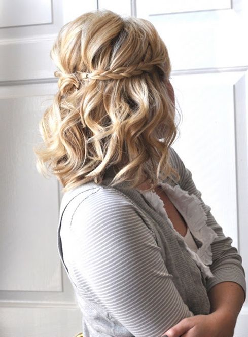 Double side-braid hairstyle for prom