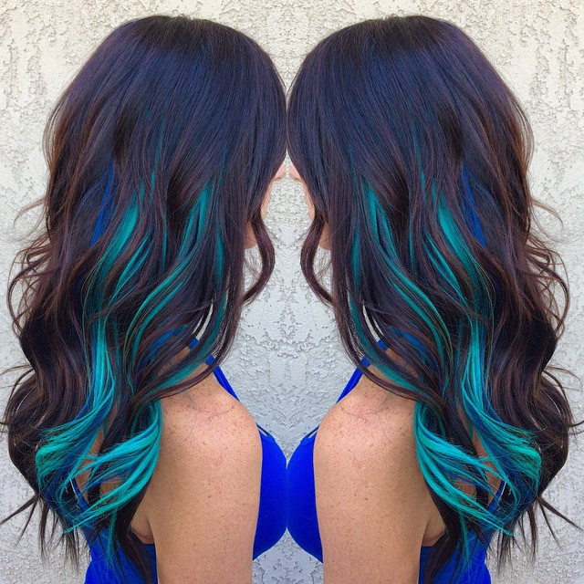 brown-hair-color-with-blue-and-turquoise-locks