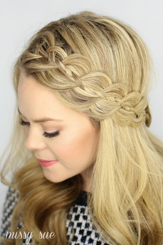 Crown braided everyday hairstyle for office