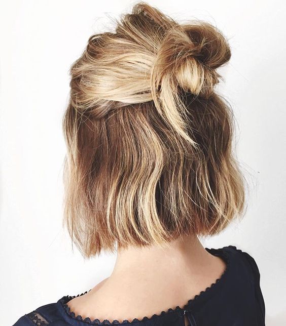 Quick top knot for short hairs