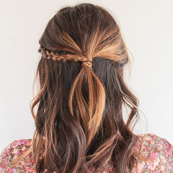 Side braided wrapped up hairstyle