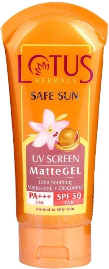Lotus Herbals Safe Sun UV Screen Matte Gel SPF 50, 100g