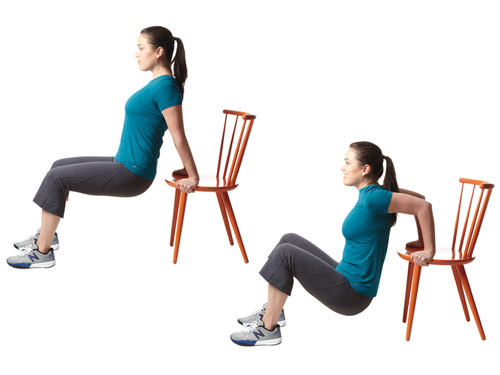 Tricep dips with chair