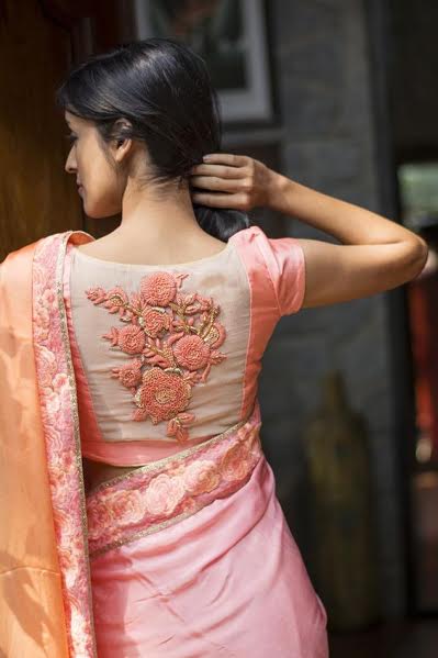 Heavy floral patchwork designer blouse