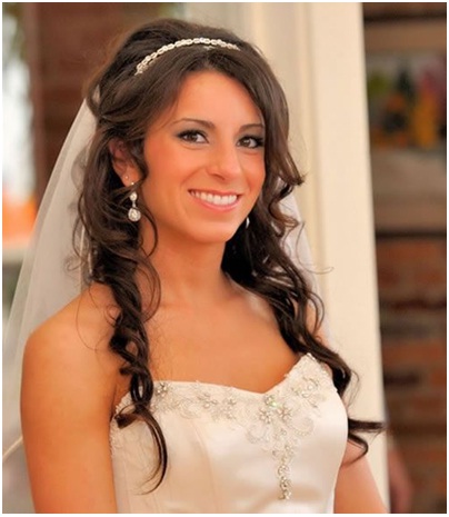 Two side open wedding hairstyle for christian bride