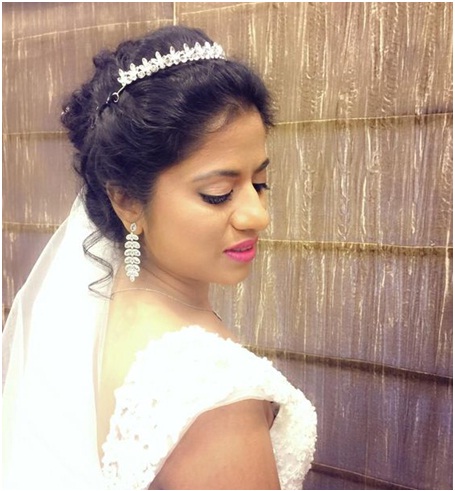 Updo hairstyle for christian wedding