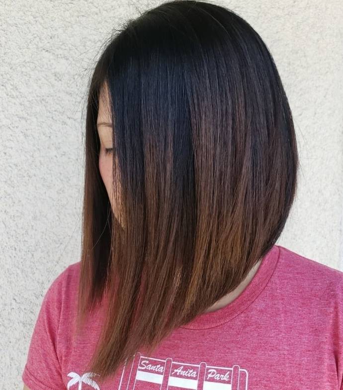 Straight short with highlights