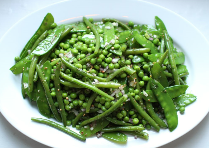 Green peas and beans