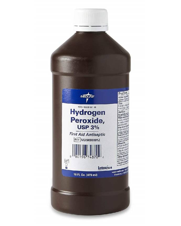 Hydrogen peroxide to get white armpits