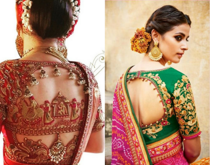 The ultimate bridal blouse design with a round cut
