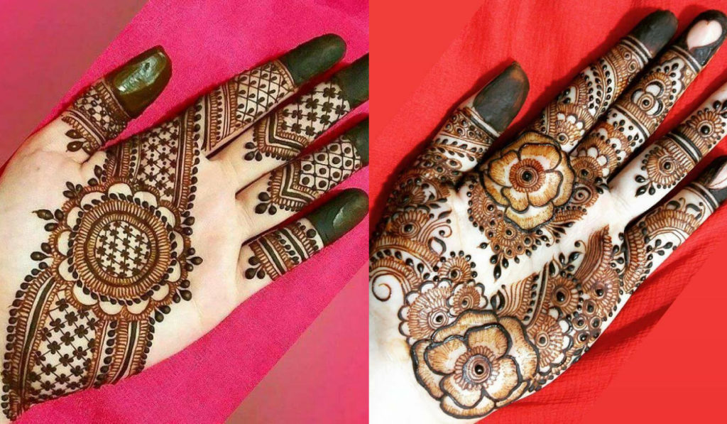 Bracelet style Mehndi design for the palms