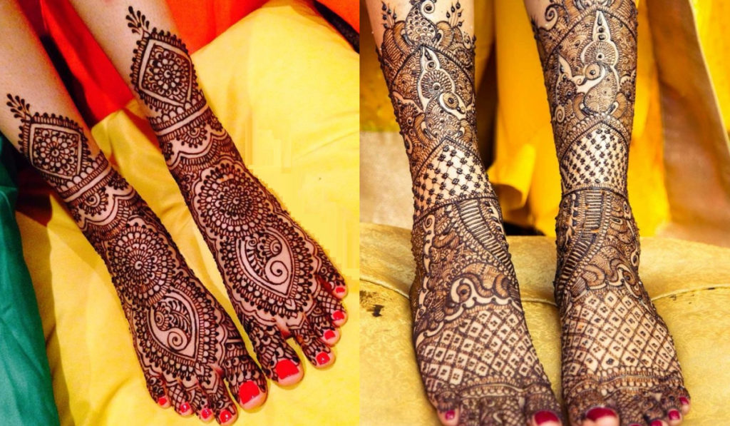 The Bridal Mehendi Design for the feet