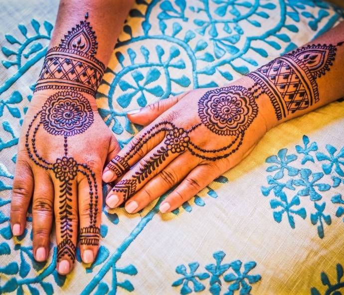 Beautiful Mandala on the back of your hands