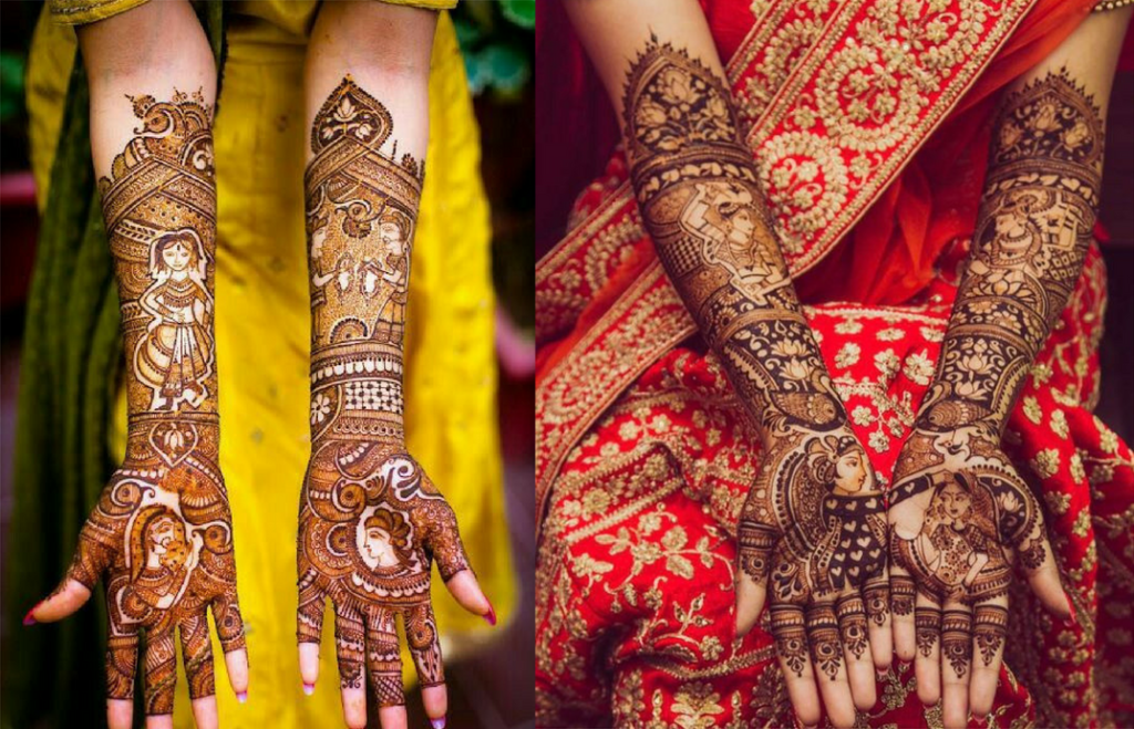 Indian wedding bridal mehndi