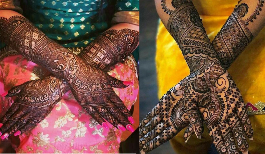 The Traditional Chequered or Diamond Pattern Mehendi Design