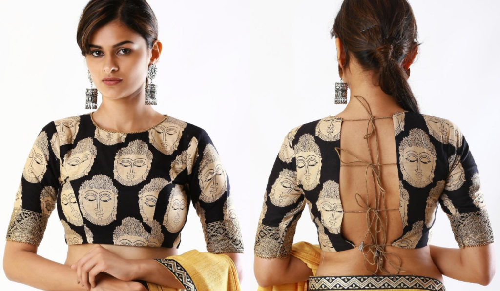Four back-string, kalamkari blouse