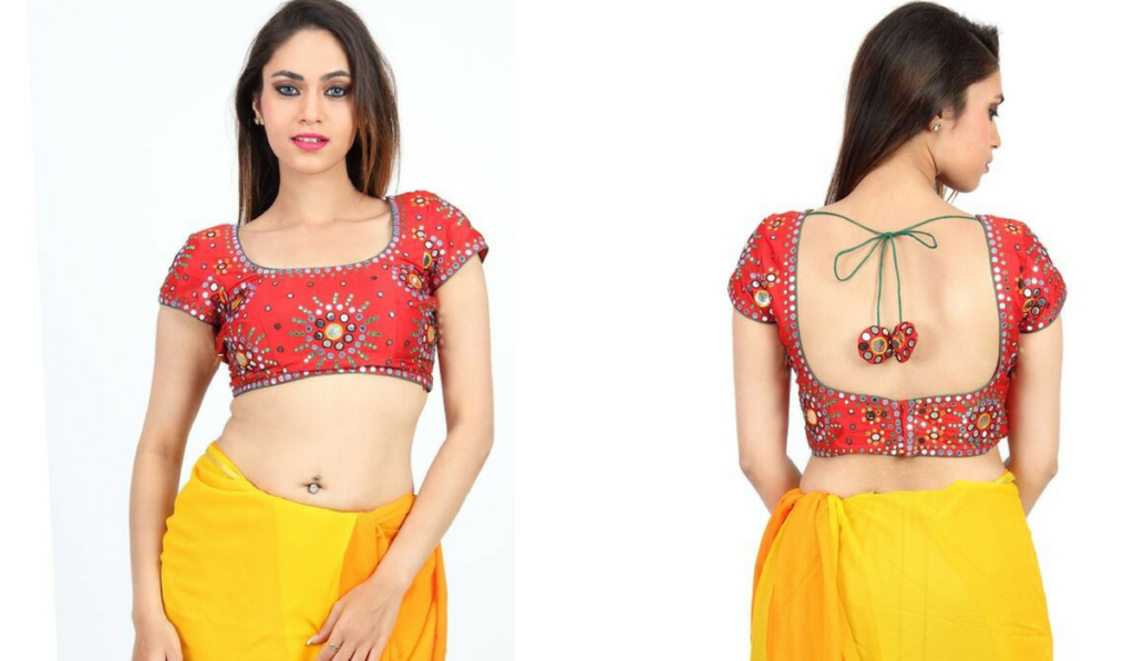 Traditional, mirror work blouse