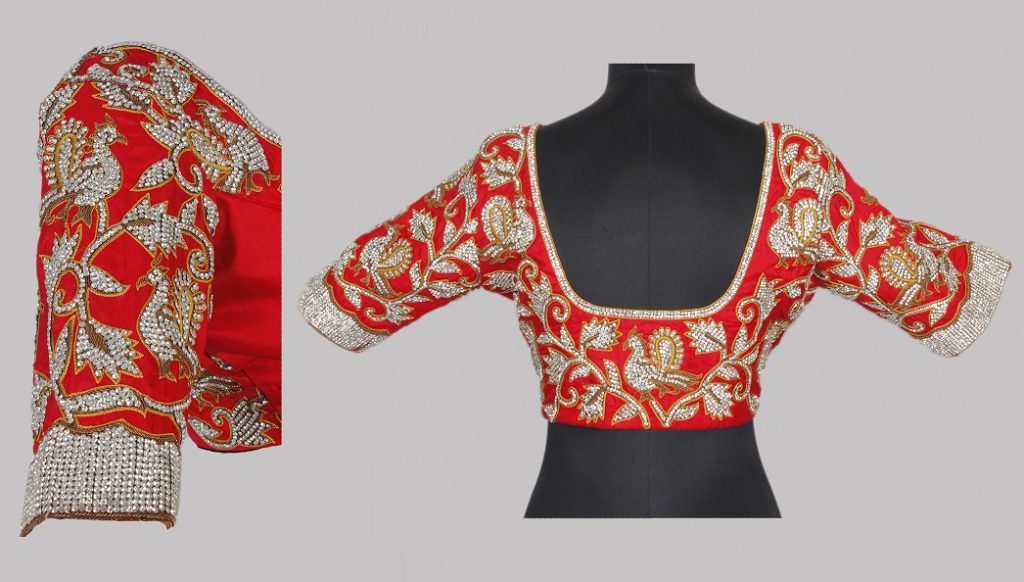 Chic blouse with maggam work
