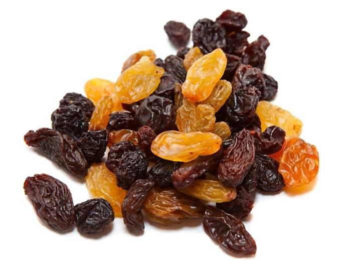 Raisins contain