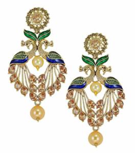 Always In- peacock earrings