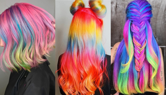 Amazing Rainbow Hairstyle & Haircut Ideas