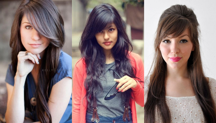 Style Your Long Hair with These Beautiful Layered Hairstyles & Haircuts Having Side Fringe
