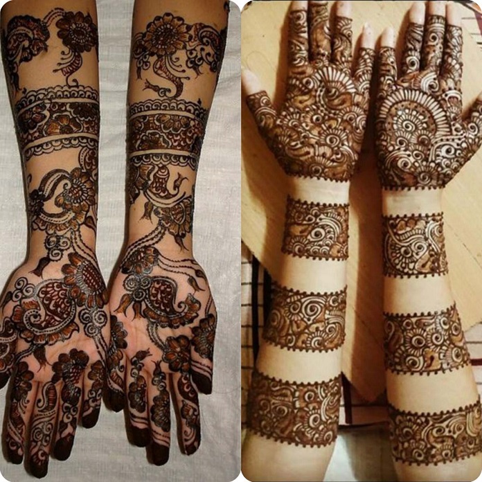 Bangle style henna designs