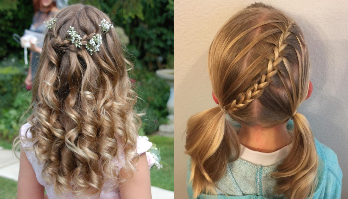 Waterfall Braid haircuts for little girls