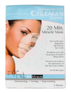 Bio-Miracle Anti-aging and Moisturizing Face Mask, Collagen, 5 Count