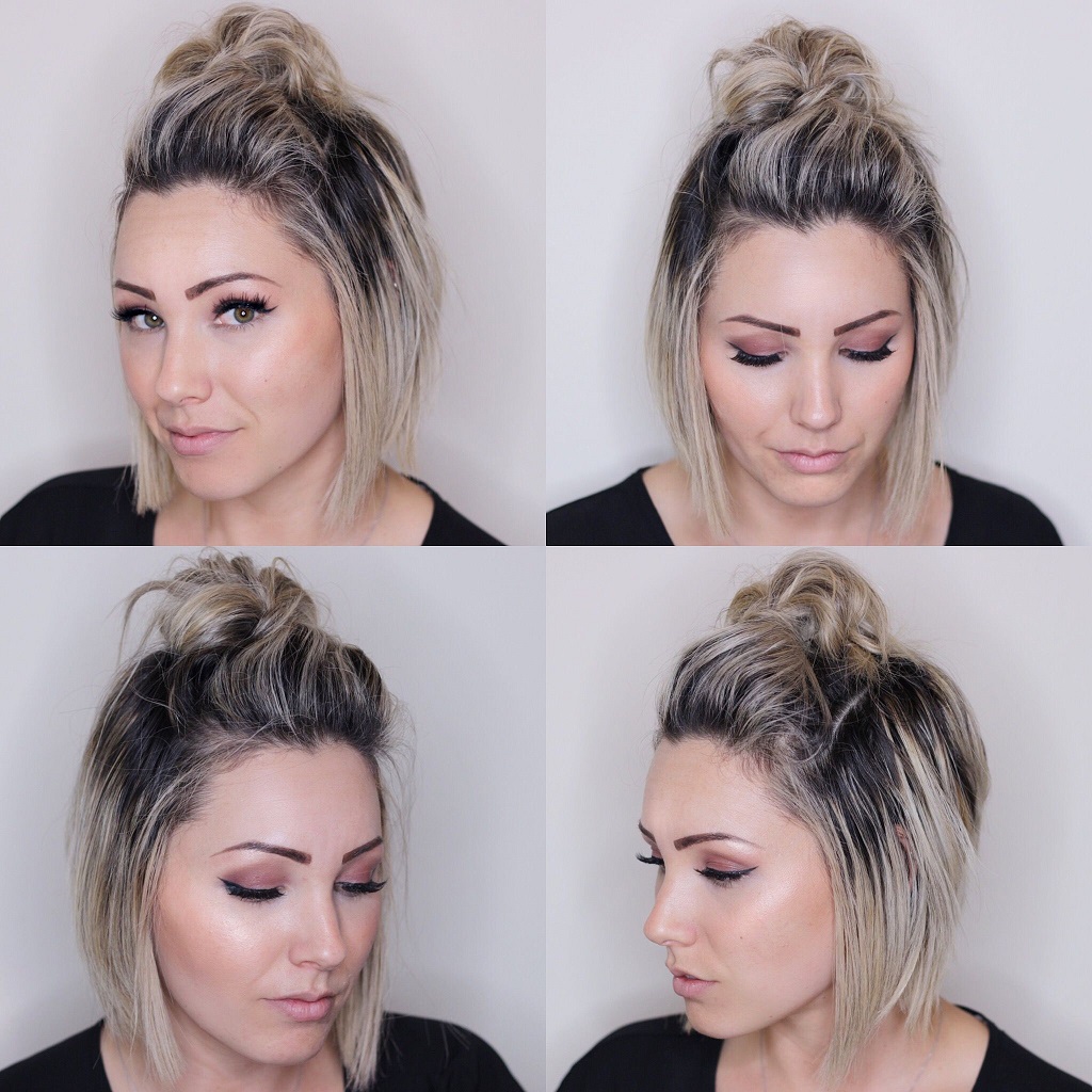 Chin-length waves with a topknot